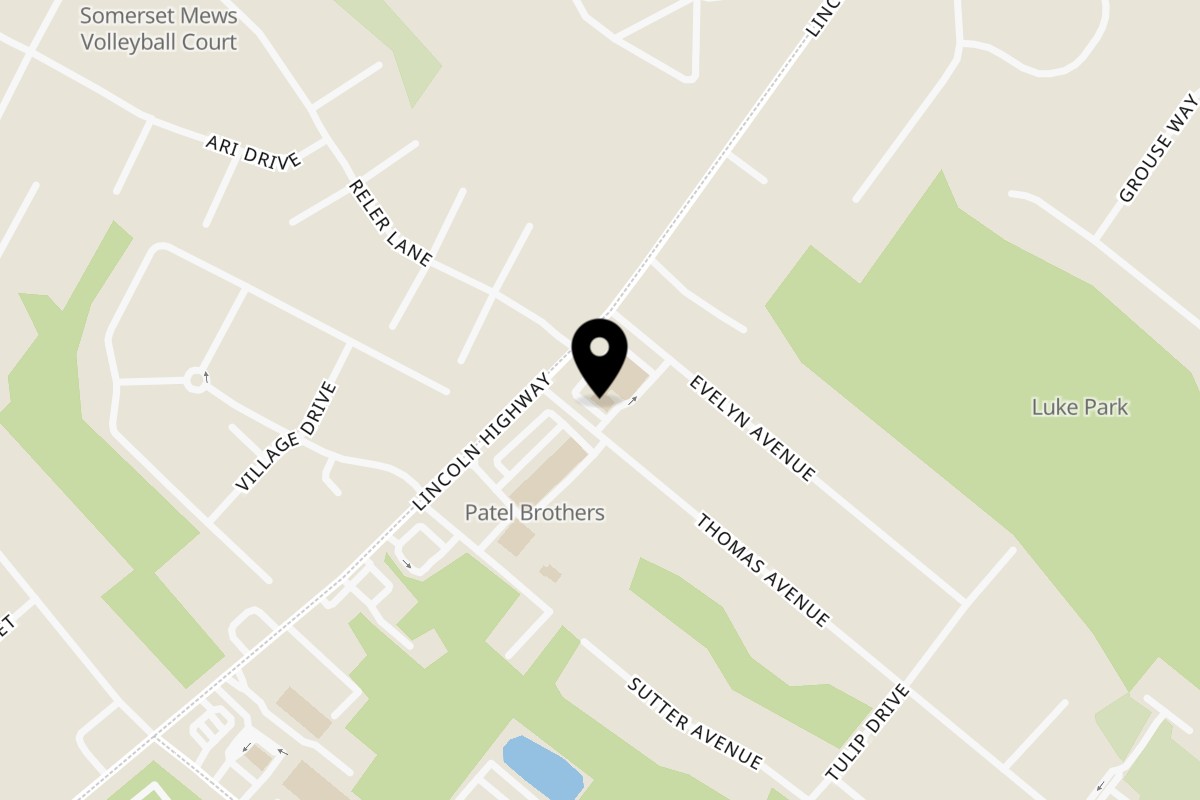 Map showing the location of Brunswick Pizza & Grill on 2750 NJ-27 in North Brunswick Township